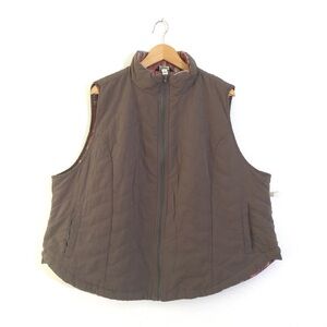 Supplies Green Plaid Chevron Puffer Vest